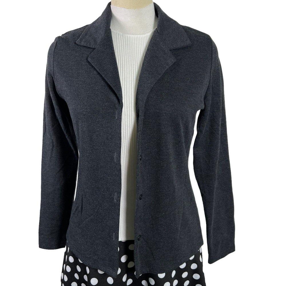 Central Park West Womens Button-up Shirt Dark Grey, Sz L